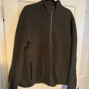 Men's Olive Green Half-Zip Sweater